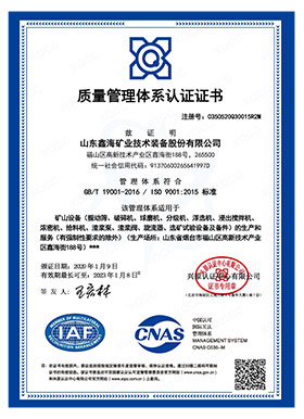 ISO9001:2015 Quality Management System Certification ISO9001:2015 Quality Management System Certification
